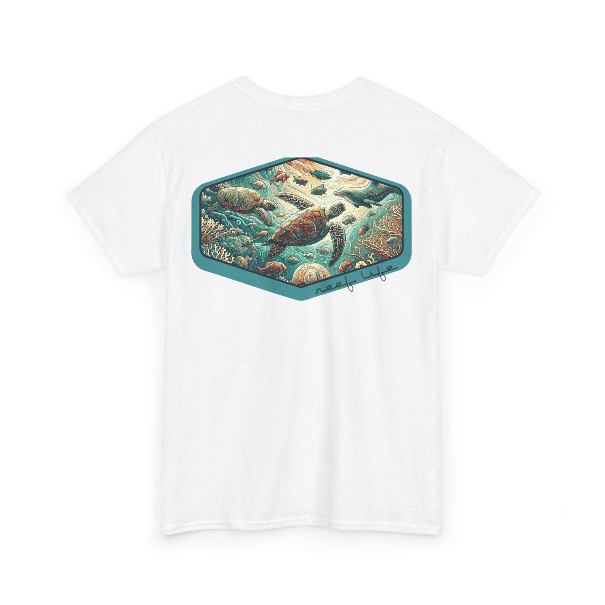 Reef Life Unisex Tee - Reef, Honu, Dolphin, Fish Design
