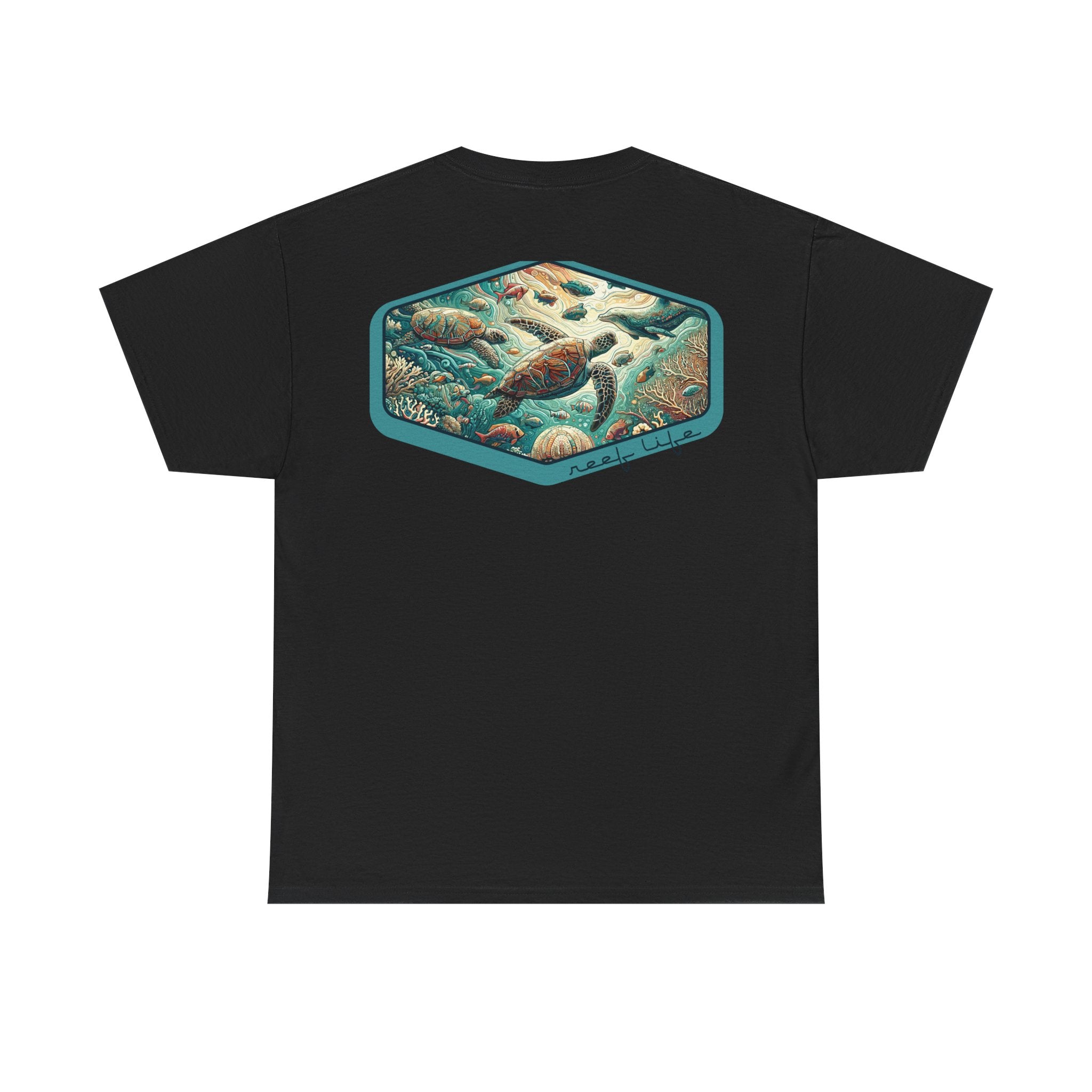 Reef Life Unisex Tee - Reef, Honu, Dolphin, Fish Design