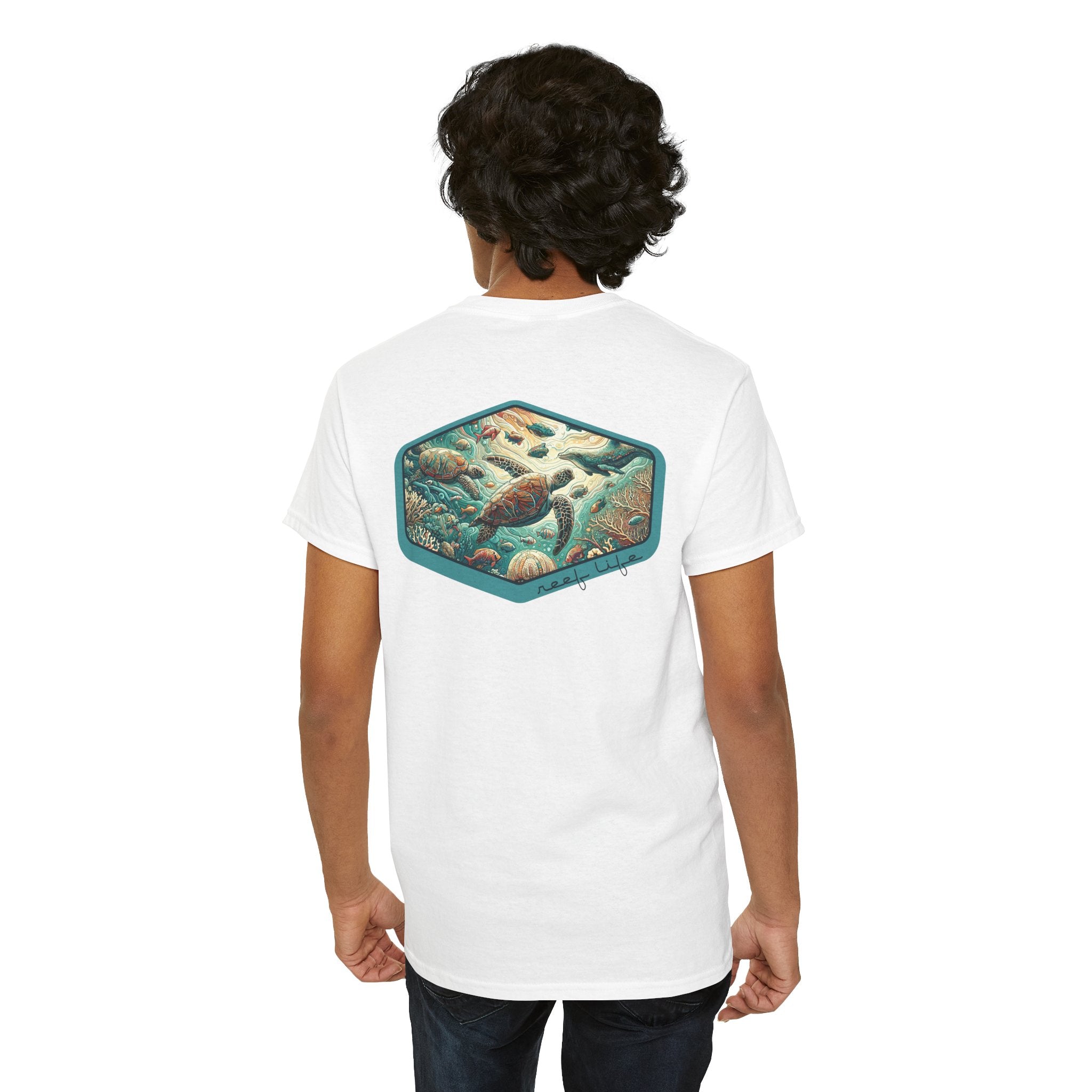 Reef Life Unisex Tee - Reef, Honu, Dolphin, Fish Design