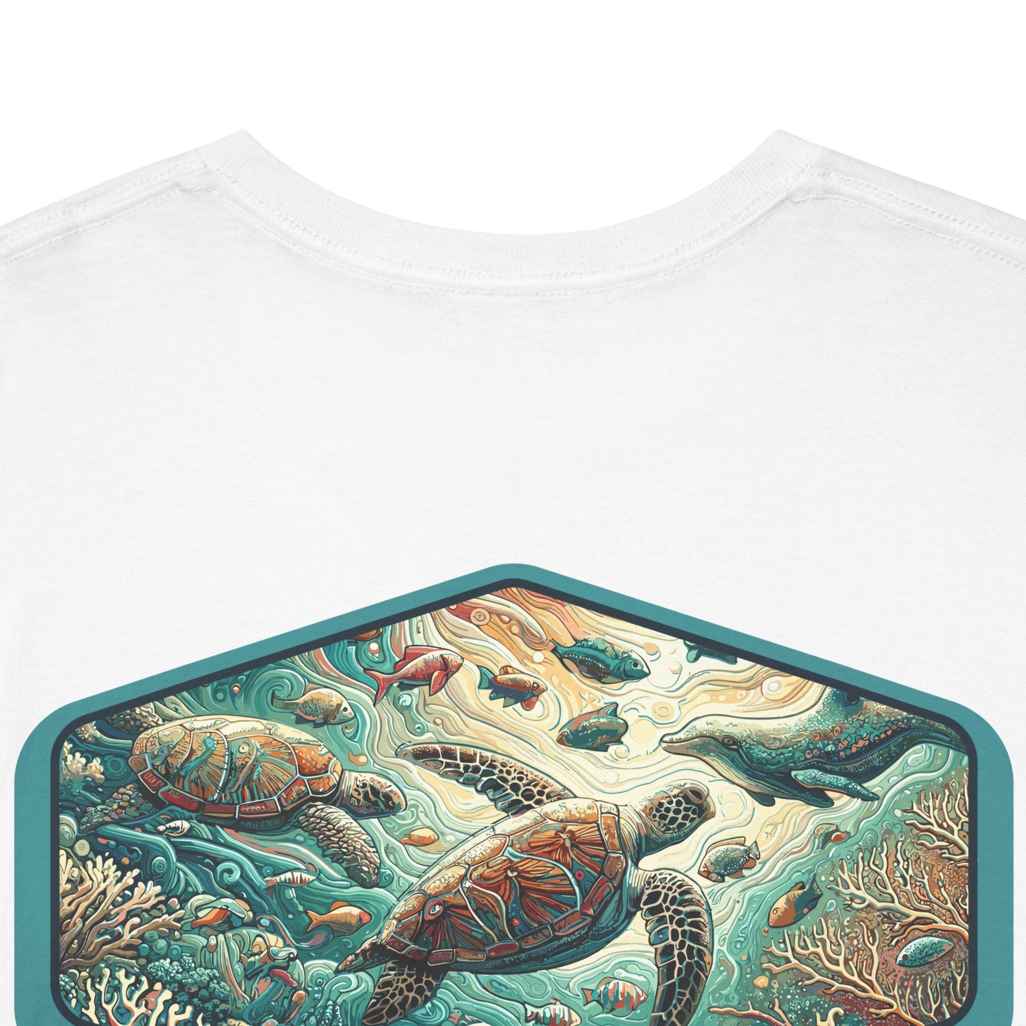 Reef Life Unisex Tee - Reef, Honu, Dolphin, Fish Design