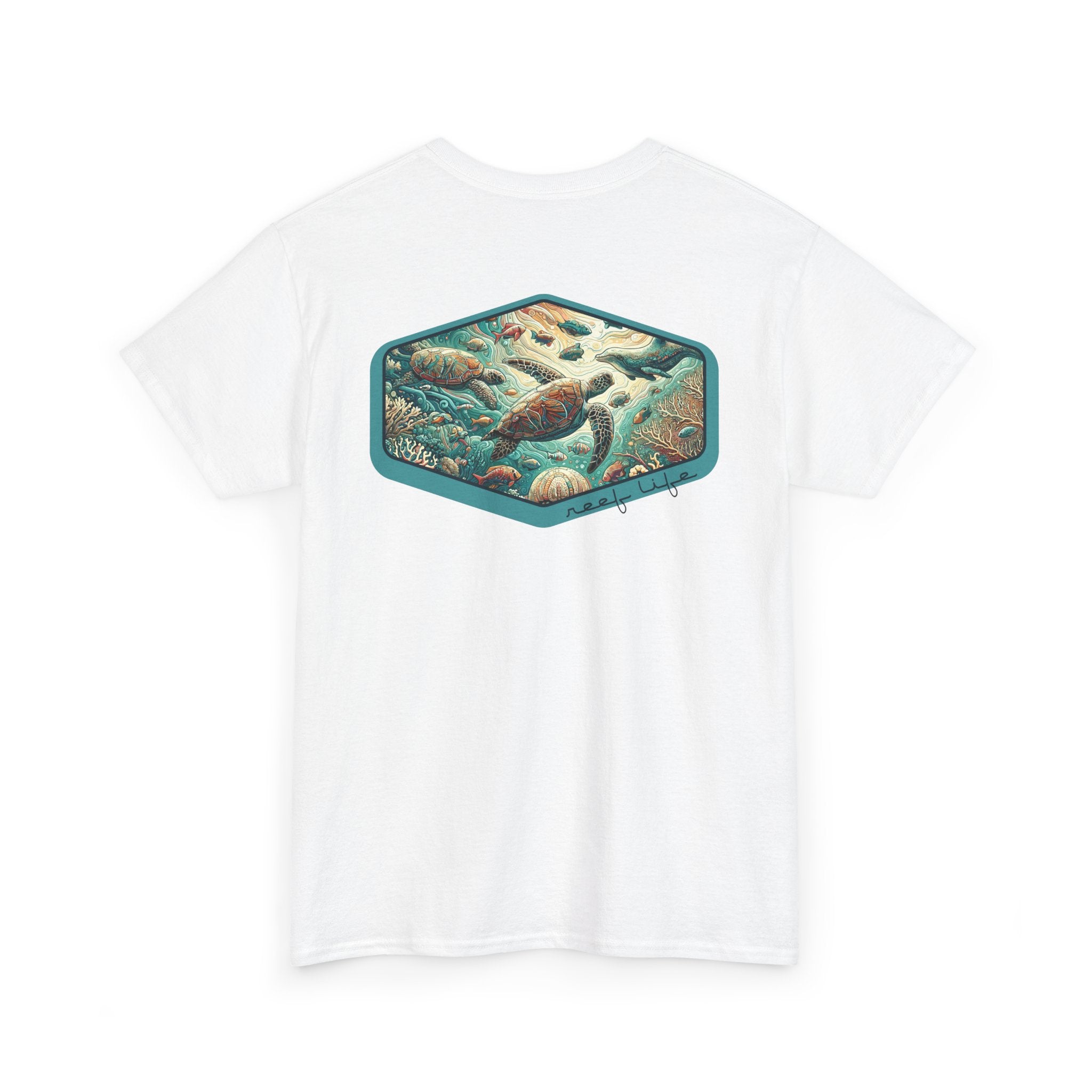 Reef Life Unisex Tee - Reef, Honu, Dolphin, Fish Design