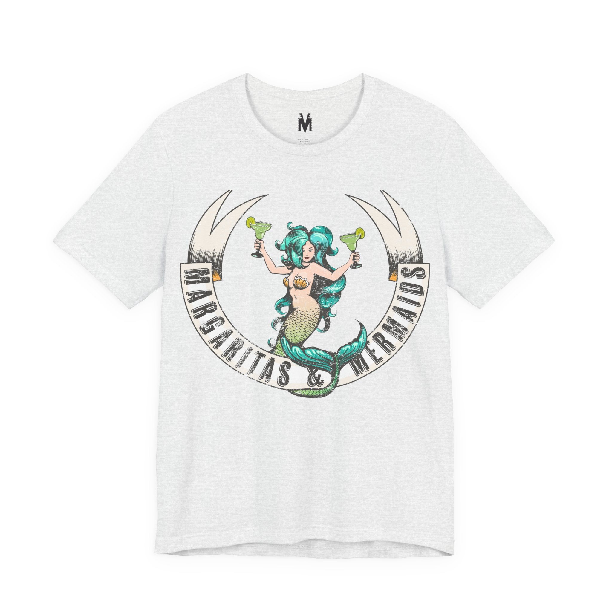 Margaritas & Mermaids Tee, Fun Summer Shirt